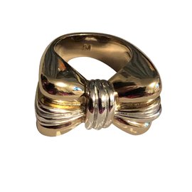 Dior-Dior bow tie ring-Silvery,Golden