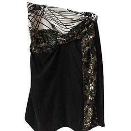 Dries Van Noten-Skirts-Black,Metallic