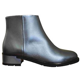 Mellow Yellow Bottines en cuir irisé Bleu