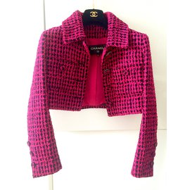 Chanel-Chanel chaqueta corta-Rosa