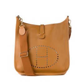 Hermès-Hermès bag Evelyne Vaca de couro GM Ardenne Gold em muito bom estado!-Dourado