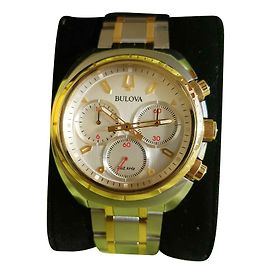 Autre Marque Bulova chronograph watch - 100100% Authentic White Golden