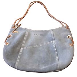 Borsa Lancel in pelle denim Blu