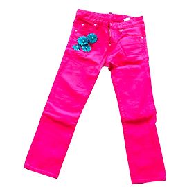 Jeans Dsquared2 Reta Curta Fuschia em Denim Fuschia