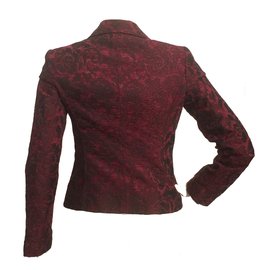 D&G-Chaqueta de brocado-Burdeos