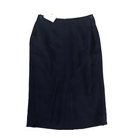 Hermès Straight Wool Skirt Navy Blue Navy blue