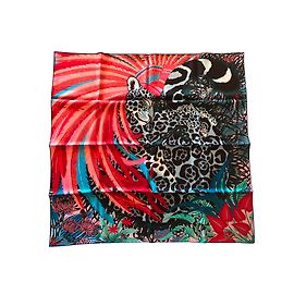 Hermès Hermes Square 90 Silk Jaguar Quetzal Multicor