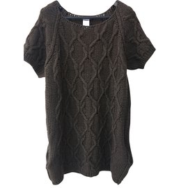 Robe pull en laine Chloé couleur Café Autre