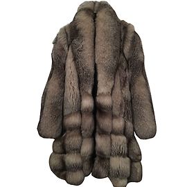 Autre Marque Cappotto di pelliccia singolo Grigio