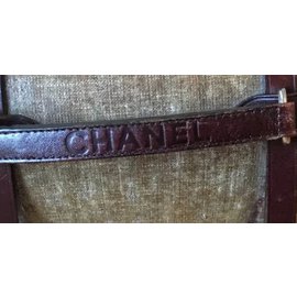 Chanel-Pochette-Verde,Marrone scuro