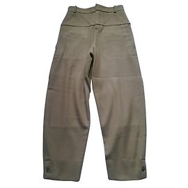 Calça Chloé Serge camel lã e cashmere Outro