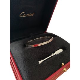 Cartier-Braccialetto d'amore Cartier 17-Bianco