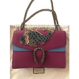 Gucci Dionysus Leder Handtasche Hellblau Hellblau