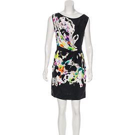 Diane Von Furstenberg Vestito DvF Tella Paintpomb Nero Multicolore