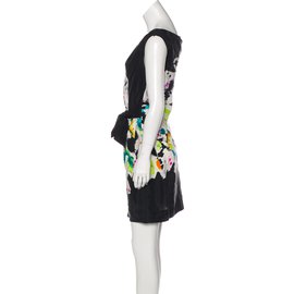 Diane Von Furstenberg-DvF Tella Paintpomb dress-Black,Multiple colors