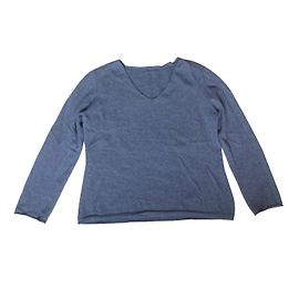 Autre Marque Suéter de cuello en V de cachemira marrón Castaño
