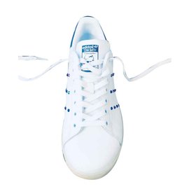 Adidas-Adidas Stan Smith mit echten Steinkristallen-Weiß