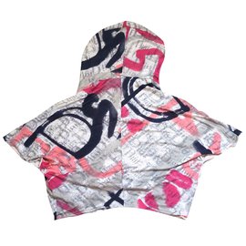 Dior-Cropped hooded jacket-Pink,Grey