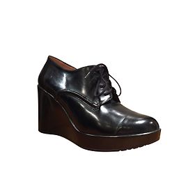 Mocassins Robert Clergerie en cuir noir à talons compensés 37 Noir