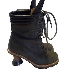 Jean Paul Gaultier Stiefeletten Anthrazitgrau