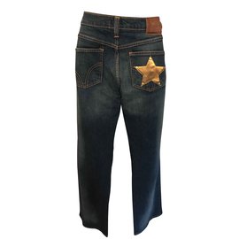 D&G-Jeans-Blue,Golden