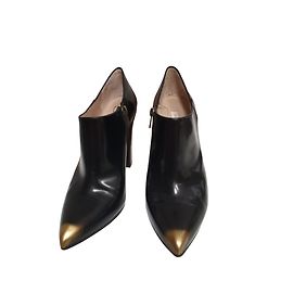 Pura Lopez Ankle Boots Ebony Leather 38 Ebony