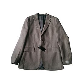 Giacca da completo Azzaro Taupe in lino e cotone Taglia 52 Taupe