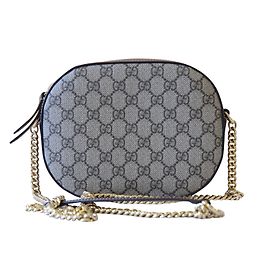 Gucci GG Supreme mini cadeia de sacos Marrom
