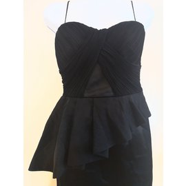 Karen Millen-Karen Millen lindo querida Black Prom Dress tamanho UK 8-Preto