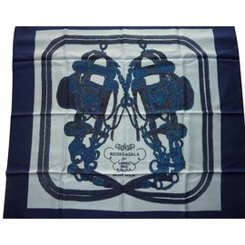 Hermès-Handbestickte Galabraut - Leila MENCHARI 2015-Blau,Marineblau