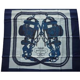 Hermès Gala Brides ricamate a mano - Leila MENCHARI 2015 Blu Blu navy