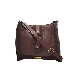 Autre Marque Sac à main Ted Lapidus Marron Daim et Cuir Marron