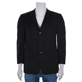 Ermenegildo Zegna Black Wool Blazer Size 48 Black