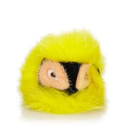 Fendi-Fur Pom-Pom Bag Charm-Yellow