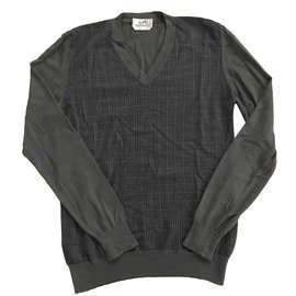 Hermès-Sweaters-Brown,Khaki