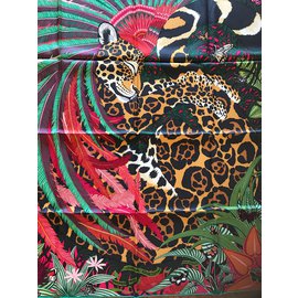 Hermès-Hermes Square 90 Jaguar Quetzal-Grün