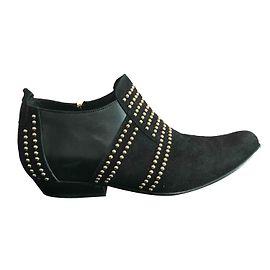 Anine Bing Botines Negro Dorado