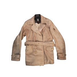 Belstaff Aviator Leather Jacket Beige Beige