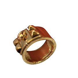 Hermès Bague CDC Hermes en argent plaqué or Doré