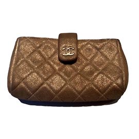 Chanel Clutch Bronze Cloth Bronze