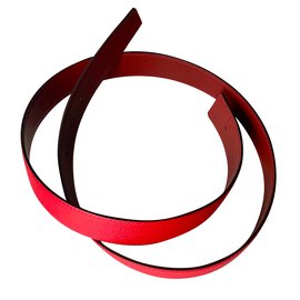 Hermès-Cinturón de cuero-Roja