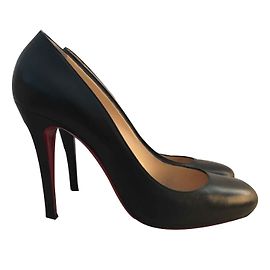 Christian Louboutin RonRon Pumps Schwarzes Nappaleder 10cm Absatz Schwarz