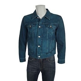 Bogner Denim Jacket Blue Cotton Men's Size 44 S Blue