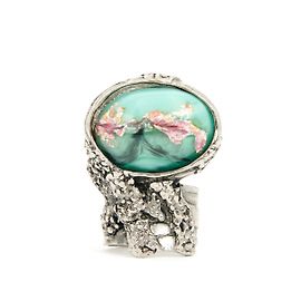 Yves Saint Laurent ARTY GREEN PINK US5 fr49.5 Silber