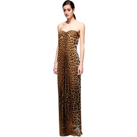 Yves Saint Laurent Vestidos Estampado de leopardo