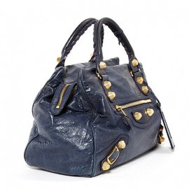 Balenciaga-BALENCIAGA Bag Work Riesenmodell 21-Marineblau