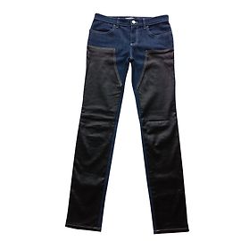 Givenchy leather & denim pants, Size fr36 Blue