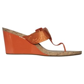 Coach-Wedge sandals-Orange