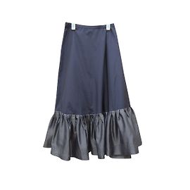 Gonna Hugo Boss Grigio Argento Seta e Cotone Taglia 36 Argento Grigio