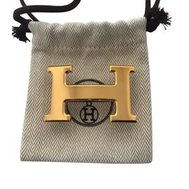Hermès-Boucle de ceinture Hermès Constance-Doré